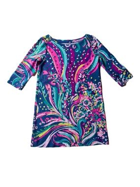 Lilly Pulitzer Girls Mini Sophie Dress - Beach Loot Print - Size Small (4/5)